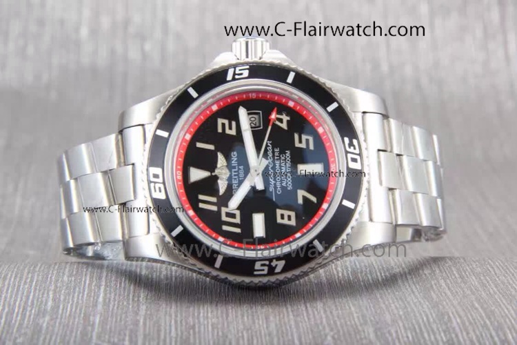 Copy Breitling Superocean Abyss Black Dial Red Inner Watch